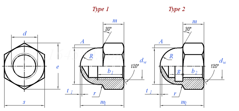 小六角一体盖形螺母 JIS B 1183 - 2010
