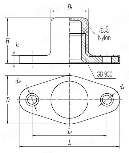气密双耳托板自锁螺母 GB 933 - 1988