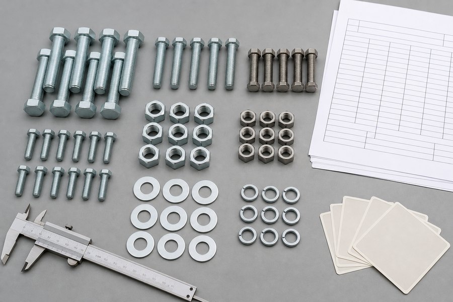 Steel bolts nuts washers and blank CN HS code checklist documents