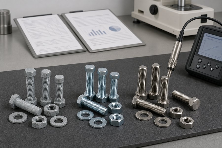 Fastener material and coating inspection for CBAM documentation