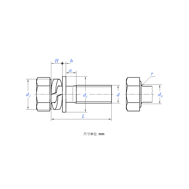 Hex Combination Bolt