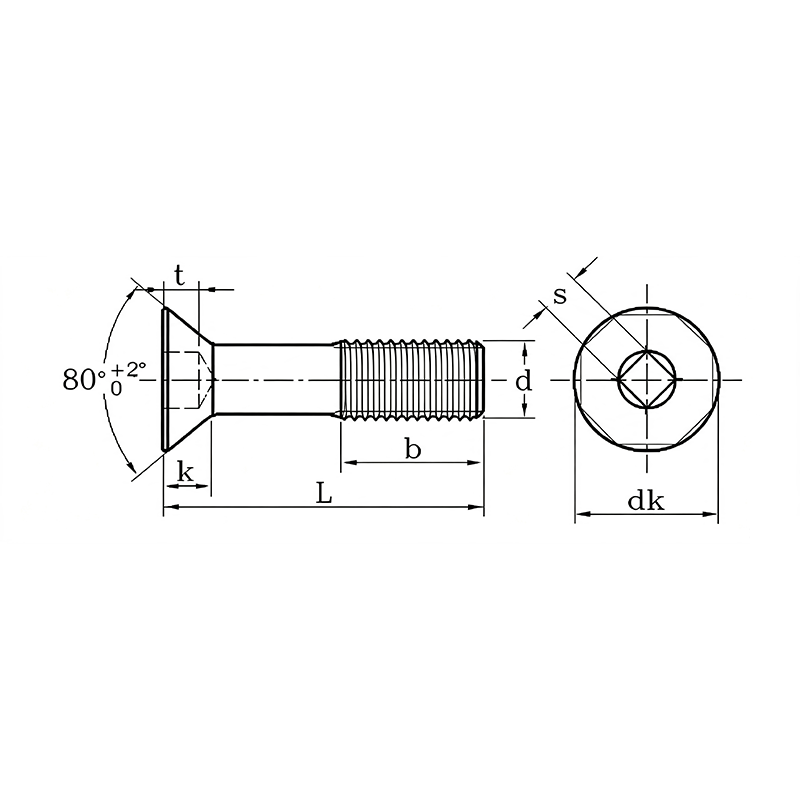 Stainless Steel Square Drive Screw (US Standard)