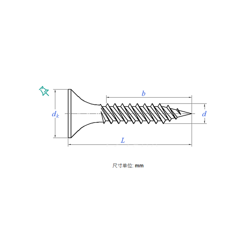 Trumpet Head Double-Thread Drywall Screw