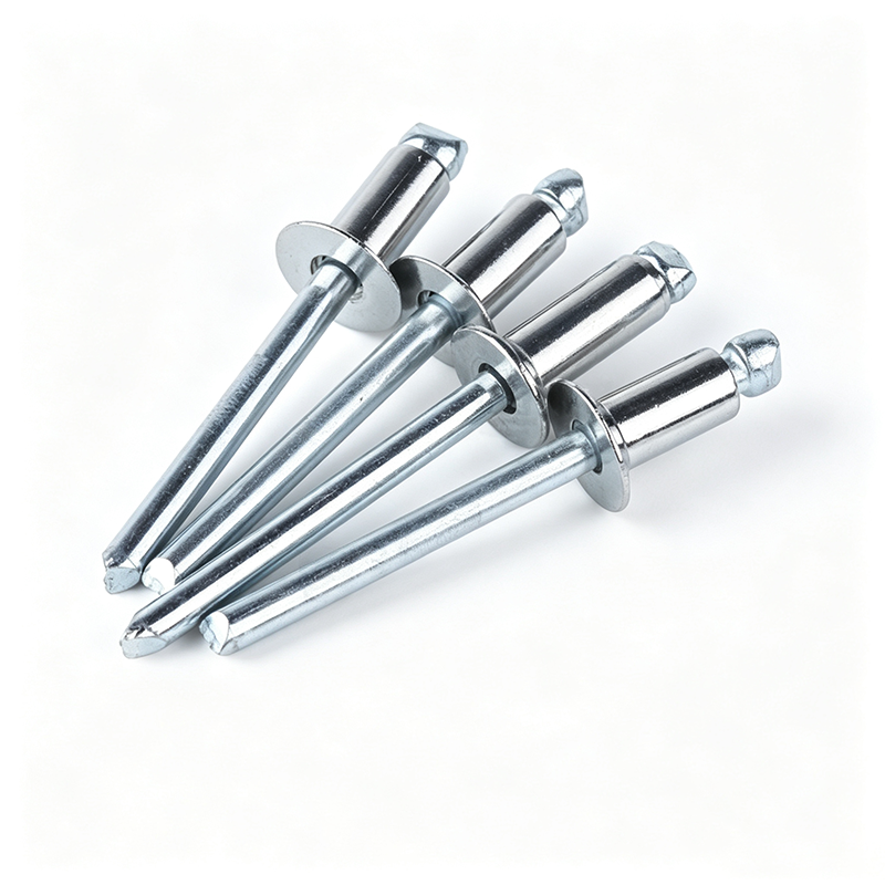 Closed-End Flat/Round Head Blind Rivet — 30-Class Steel
