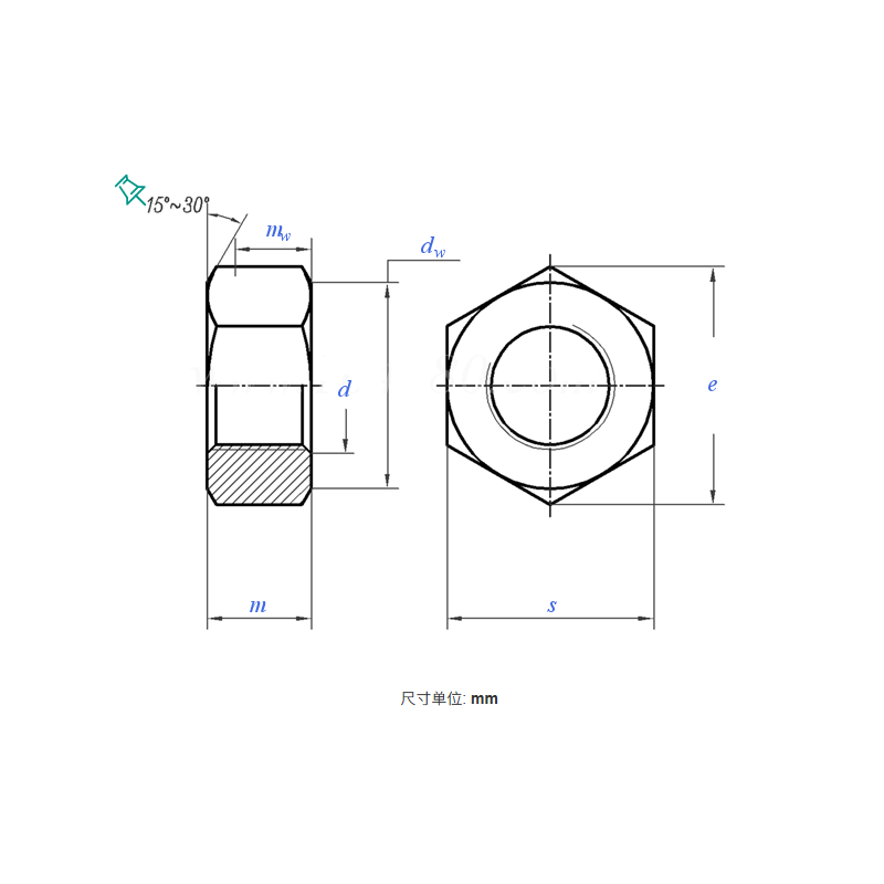 High-Strength Bolt Connection Set for Wind Turbine Tower — Hex Nut