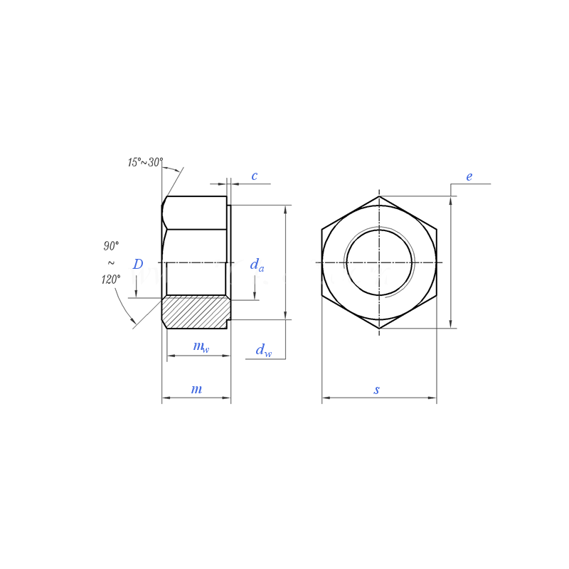 High-Strength Hexagon Nut for Steel Structure