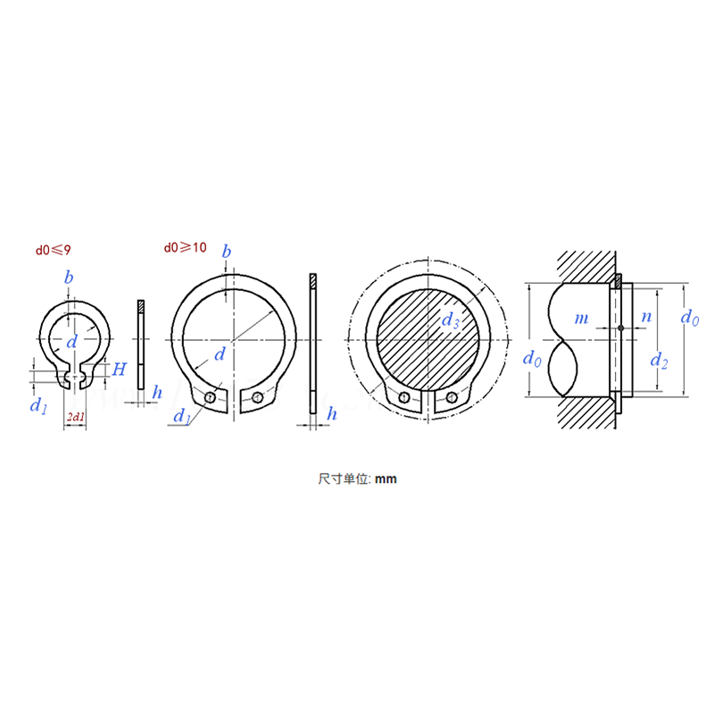 Axial Elastic Retaining Ring (Type A)