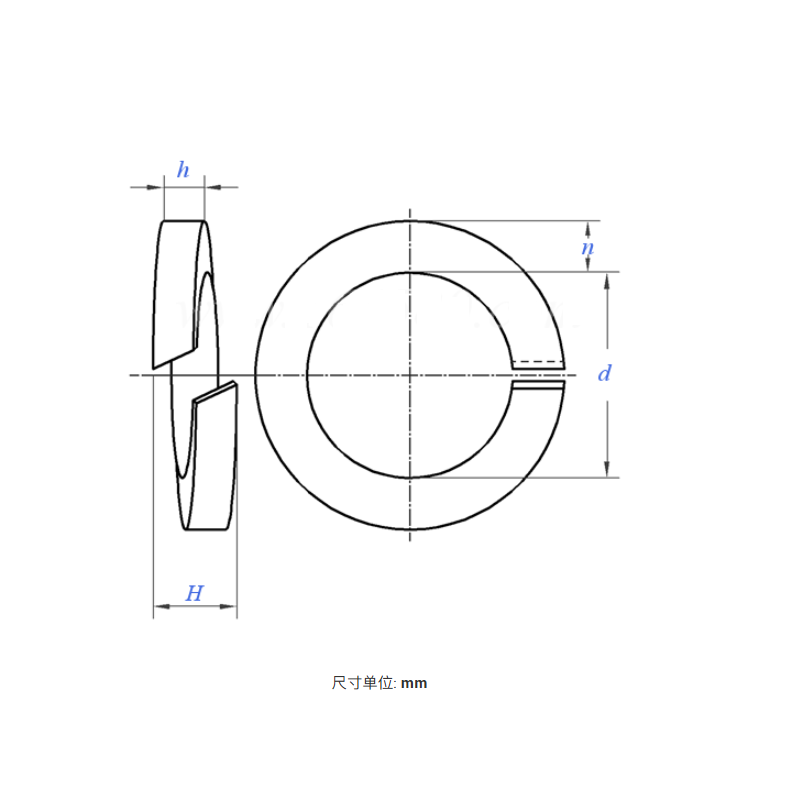 Heavy spring washer