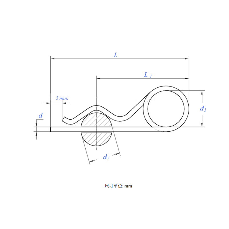 Lock Pin and Spring Pin for Agricultural and Forestry Tractors and Implements (R-type Pin)