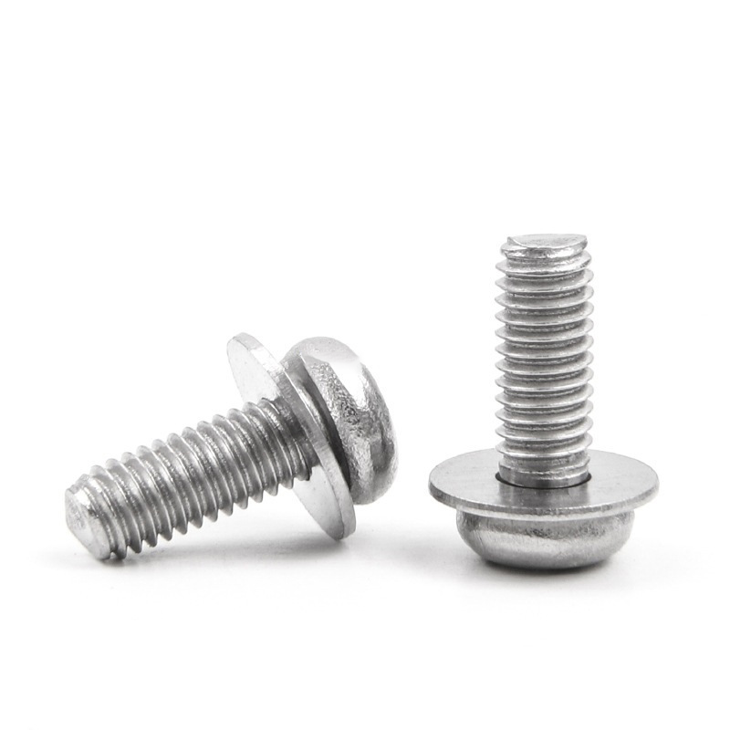 Cross Slotted Pan Head Screw with Flat Washer Assembly