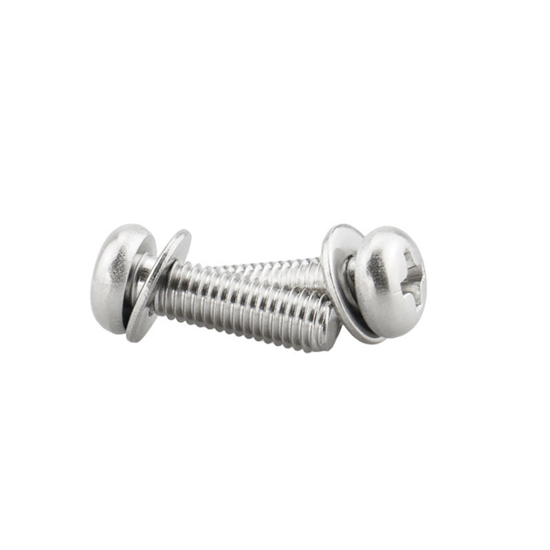 Cross Slotted Pan Head Screw with Flat Washer Assembly
