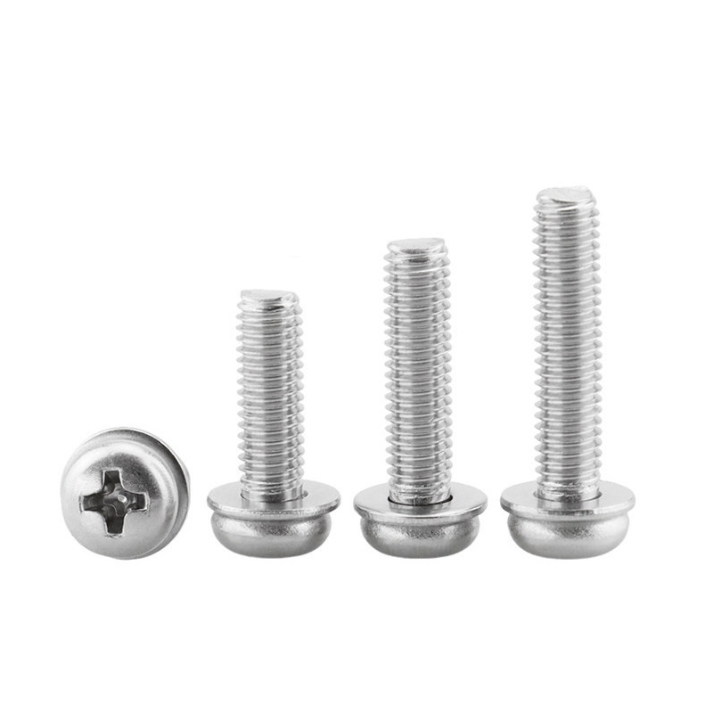 Cross Slotted Pan Head Screw with Flat Washer Assembly
