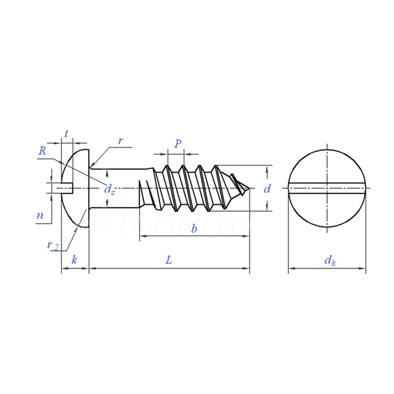 Slotted Round Head Wood Screw